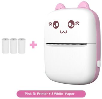 Draagbare Thermische Printer Bt 203Dpi Foto Label Memo Verkeerde Vraag Printing Mini Bluetooth Thermische Afdrukken Voor Iphone Android roze Sets