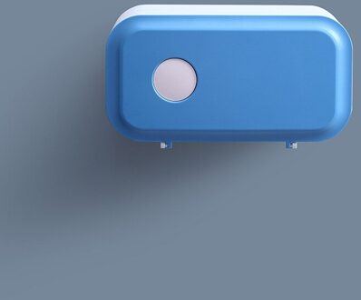 Draagbare Toilet Paper Houders Badkamer Wc Tissue Doos Plastic Wc Dispenser Wall Mounted Roll Opbergdoos Gratis Ponsen donker blauw