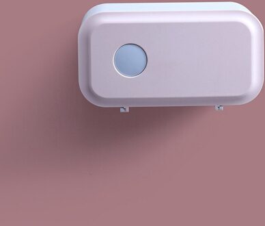 Draagbare Toilet Paper Houders Badkamer Wc Tissue Doos Plastic Wc Dispenser Wall Mounted Roll Opbergdoos Gratis Ponsen roze