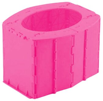 Draagbare Toilet Seat Voor Camping Auto Reizen Opvouwbare Wc Wc Voor Camp Wandelen Lange Reizen Vouwen Potje Wc Voor Kids volwassen roze
