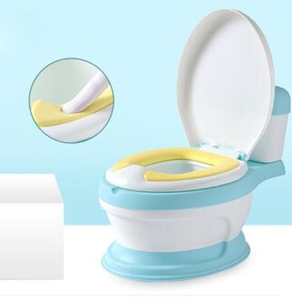 draagbare toilet voor baby wc potje voor gratis potje brush + cleaning bag PU blauw