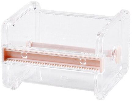 Draagbare Transparante Plakband Dispenser Cutter Bureau Washi Tape Houder Opbergdoos Organizer Kantoor School Briefpapier Supply