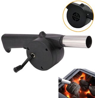 Draagbare Turbine Blower Bbq Hand Crank Fan Air Blower Power Tools Picknick Barbecue Fire Apparatuur Grade Huishoudelijke Blazen # Jink