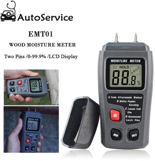 Draagbare Twee Pins Digital Hout Vochtmeter 0-99.9% Hout Hygrometer Hout Boom Dichtheid Digitale Elektrische Tester Meten Om