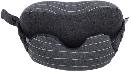 Draagbare U-Vormige Kussen Multifunctionele 2 In 1 Oogmasker Nekkussen Vliegtuig Kantoor Dutje Kussens Comfortabele home Decor donker grijs