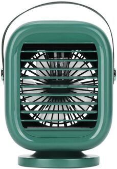Draagbare Usb Desktop Watergekoelde Hydrateren Fan 3 Speed Met Sfeer Llight Links Rechts 120 ° Elektrische Rotatie Schudden hoofd groen