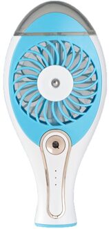 Draagbare USB Fan Koeler Mini Handy Cooling Schoonheid Spuiten Fan Bureau Pocket Water Mist Fan Koeling Airconditioning Luchtbevochtiger Fan blauw