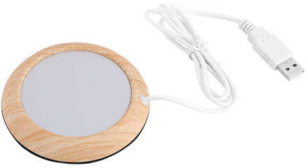 Draagbare Usb Houtnerf Cup Warmer Warmte Drank Mok Mat Kantoor Thee Koffie Heater Pad