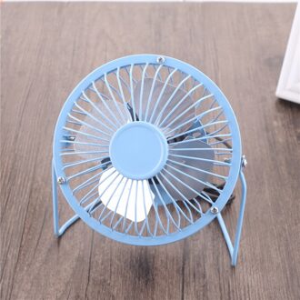 Draagbare Usb Mini Ventilator Laptop Computer Pc Cooler Cooling 4 Blades Desktop Usb Opladen Fans 4 Inch Blauw