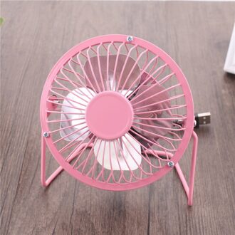 Draagbare Usb Mini Ventilator Laptop Computer Pc Cooler Cooling 4 Blades Desktop Usb Opladen Fans 4 Inch Roze