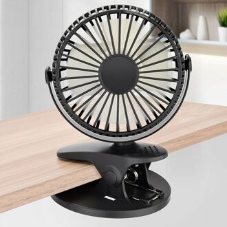 Draagbare Usb Tafel Ventilator Clip-On Type Oplaadbare Cooling Mini Bureau Ventilator 360 Graden Rotatie 3 Snelheden Verstelbare Clip-Op Fan 01