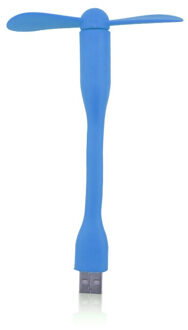 Draagbare USB Ventilator Flexibele Mini verwijderbare USB Gadget Fan Voor Power Bank Notebook Computer Zomer USB Gadgets USB Uitgang Blauw