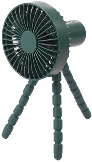 Draagbare Ventilator 3 Snelheid Desk Usb Oplaadbare 1800Mah Clip Koelventilator Met Statief Voor Kamer Wandelwagen Fiets Auto Thuis airconditioner groen