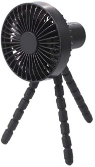 Draagbare Ventilator 3 Snelheid Desk Usb Oplaadbare 1800Mah Clip Koelventilator Met Statief Voor Kamer Wandelwagen Fiets Auto Thuis airconditioner zwart