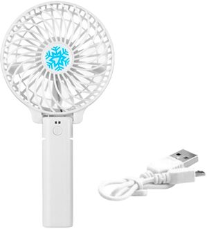 Draagbare Ventilator Handheld Mini Ventilator Usb Oplaadbare Opvouwbaar Desk Air Cooler Fan Personal Air Cooling Fans 3 Speed Kantoor Outdoor wit