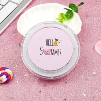 Draagbare Verlichting Spiegel Compact Make-Up Spiegel Voor Handtas Portemonnee Reizen Ultradunne Real View Stijlvolle Elegante Rood