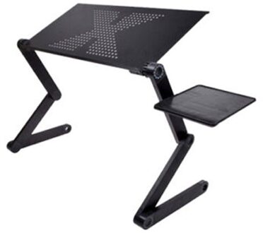 Draagbare Verstelbare Laptop Tafel Opvouwbare Laptop Bureau Computer Mesa Para Notebook Stand Tray Voor Slaapbank Zwart