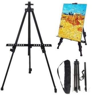 Draagbare Verstelbare Metalen Schets Schildersezel Schets Tekening Stand Opvouwbare Reizen Schildersezel Plank Voor Kunstenaar Art Supplies Met Zak Outdoor