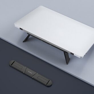 Draagbare Verstelbare Onzichtbare Laptop Stand Notebook Voor Riser Macbook Vouwen Houder Kleine En Prachtige Ergonomisch Plooien zwart