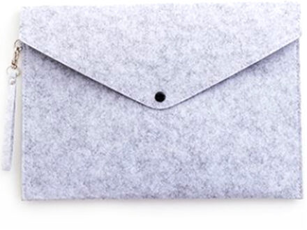 Draagbare Vilt Houder Envelop Kantoor Aktetas Document Zak Papier Case A4 Mappen Multi-Functionele Outdoor Reizen Opslag licht grijs