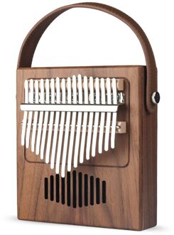Draagbare Vinger Piano 17 Toetsen Kalimba Duim Piano Hout Radio Vorm Mahonie Body Muziekinstrument Voor Beginner