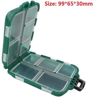 Draagbare Visgerei Doos Waterdichte Plastic Vissen Lokken Haak Rig Aas Storage Case Organizer Container Vis Lokt Pesca groen
