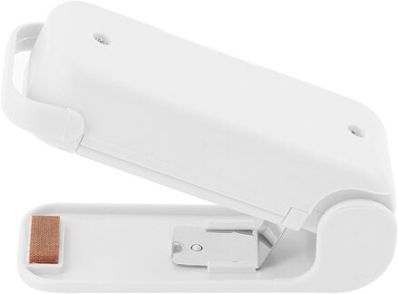 Draagbare Voedsel Sealer Handheld Elektronische Mini Huishoudelijke Sluitmachine Warmte Zak Capper Plastic Snacks Zakken Verpakking Sealer Gereedschappen wit