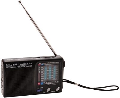 Draagbare Volledige Wereld Band FM Stereo/MW/SW Radio Ontvanger Wekker