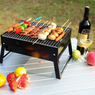 Draagbare Vouwen Grill BBQ Barbecue Brander Oven Huishouden Houtskool Barbecue Voor Outdoor Tuin Camping Picknick BBQ Gereedschap