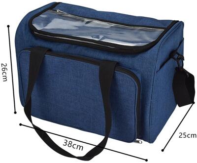 Draagbare Vrouwen Tote Garen Wol Opbergzakken Haken Haken Draad Holder Cases Pouch Naaien Accessoires Breien Organizer blauw