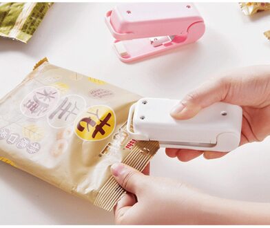 Draagbare Warmte Sealer Plastic Pakket Opbergtas Sluitmachine Handige Sticker En Zegels Voor Voedsel Snack Keuken Accessoires # J20