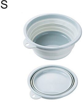 Draagbare Wastafel Inklapbare Silicone Wastafel Outdoor Folding Wastafel Opvouwbare Emmer Container Badkamer Accessoires Blauw