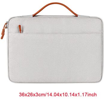 Draagbare Waterdichte Aktetas Mannen Vrouwen Notebook Tas Documenten Ipad Opslag Pouch Office Business Reizen Organiseren Handtas grijs 13duim