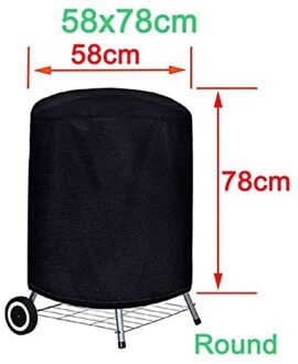 Draagbare Waterdichte Bbq Grill Barbeque Cover Outdoor Regen Voor Gas Houtskool Elektrische Barbeque Cover Home Keuken Benodigdheden 58X78cm