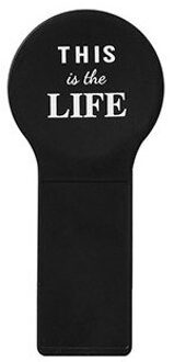 Draagbare Wc-deksel Handvat Anti-Vuil Cover Flipper Toiletbril Lifter Thuis Badkamer Gadgets Accessoires zwart letters