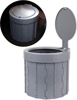 Draagbare Wc Emmer Mobiele Wc Compact Outdoor Lange Reizen Tijdelijke Wc grijs
