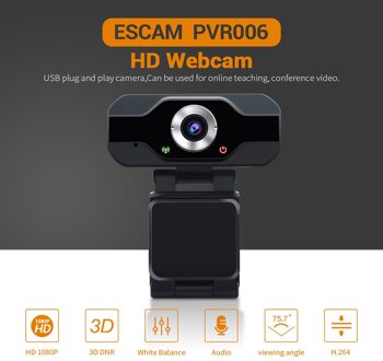 Draagbare Webcam Usb Plug En Play Video Opname 1080P Hd Web Camera Camcorder Pc Voor School Kantoor Werk Accessoires
