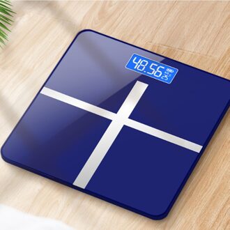 Draagbare Weegschaal Body Gewicht Digitale Weegschaal Usb Opladen Floor Smart Weegschaal Voor Led Display Elektronische Weegschaal blauw