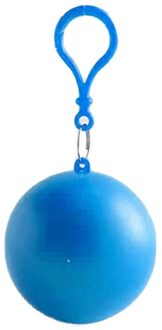 Draagbare Wegwerp Regenjas Sleutelhanger Mantel Regenjas Draagbare Regenjas Wegwerp Regen Draagbare Poncho Unisex Regenkleding 1Pcs blauw