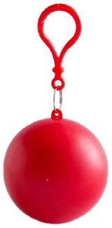 Draagbare Wegwerp Regenjas Sleutelhanger Mantel Regenjas Draagbare Regenjas Wegwerp Regen Draagbare Poncho Unisex Regenkleding 1Pcs rood