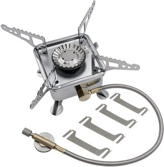 Draagbare Winddicht Camping Gasfornuis Outdoor Fornuis Opvouwbare Split Brander Met Gas Conversie Hoofd Adapter