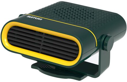 Draagbare Winter Auto Elektrische Kachel 2 In1 Auto Heater Ontdooier 24V Auto Verwarming Elektrische Reizen Voertuig Fan Calefactor groen