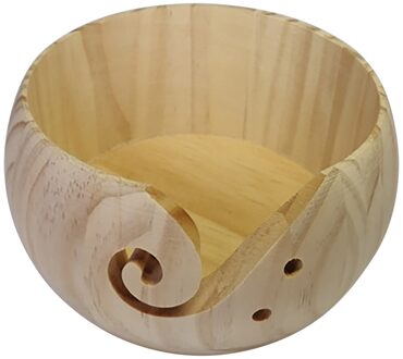 Draagbare Wollen Garen Bal Houten Opslag Kom Stofdicht Haak Bowl Garen Opslag Kom Breien Handwerken Organizer Case L * 5