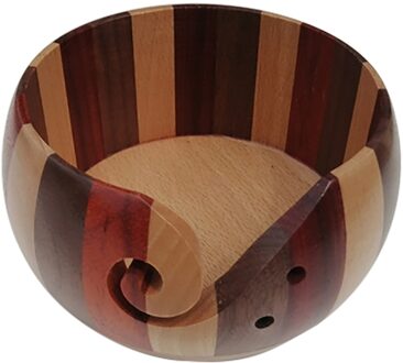 Draagbare Wollen Garen Bal Houten Opslag Kom Stofdicht Haak Bowl Garen Opslag Kom Breien Handwerken Organizer Case L * 5