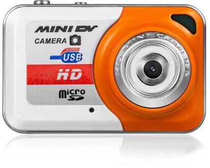 Draagbare X6 Digitale Camera Ultra HD Mini Camera 32 GB TF Card w/Mic Digitale Video Camera PC DV camcorder Schieten Opname oranje