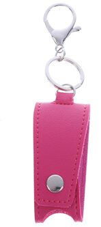 Draagbare Zeep Dispensers Case Reizen Fles En Sleutelhanger Houder Hervulbare Lege Flessen Voor Handdesinfecterend roos rood