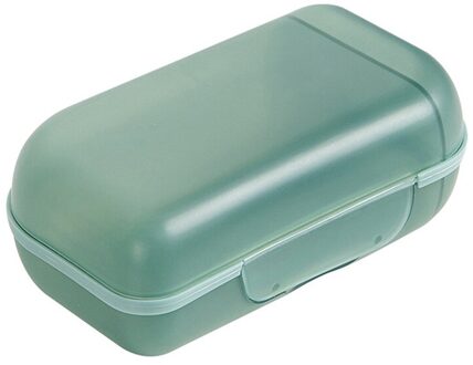 Draagbare Zeep Houder Plastic Douche Zeepkist Zeep Case Lade Schotel Opslag Houder Plaat Container Home Reizen Badkamer Accessoires groen