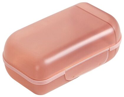 Draagbare Zeep Houder Plastic Douche Zeepkist Zeep Case Lade Schotel Opslag Houder Plaat Container Home Reizen Badkamer Accessoires roze