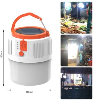 Draagbare Zonne-camping Tent Licht Led Zaklamp Usb Mobiele Power Nood Avondmarkt Licht Outdoor Verlichting Afstandsbediening
