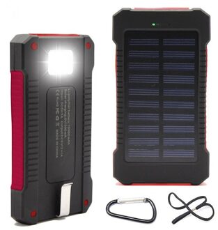 Draagbare Zonne-energie Bank 20000 mah Waterdichte Externe Batterij Backup Powerbank 20000 mah Telefoon Batterij Oplader LED Pover Bank Lii-D006